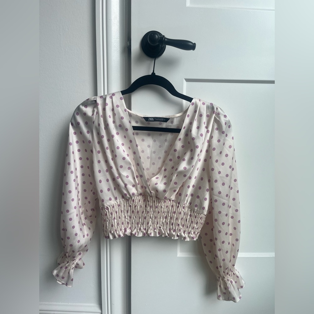 Zara polka dot top